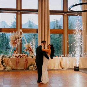 Banff newlyweds first dance. music provided by Revolution dj Calgary